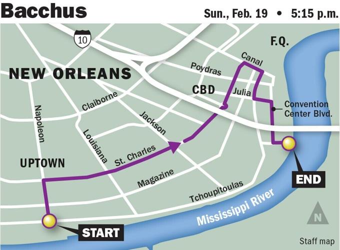 Bacchus parade Route, schedule, what to know, how to watch