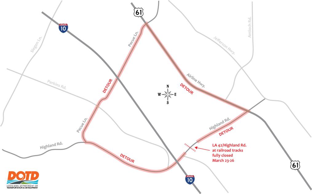 Traveling in Baton Rouge this weekend? Prepare for Highland Road