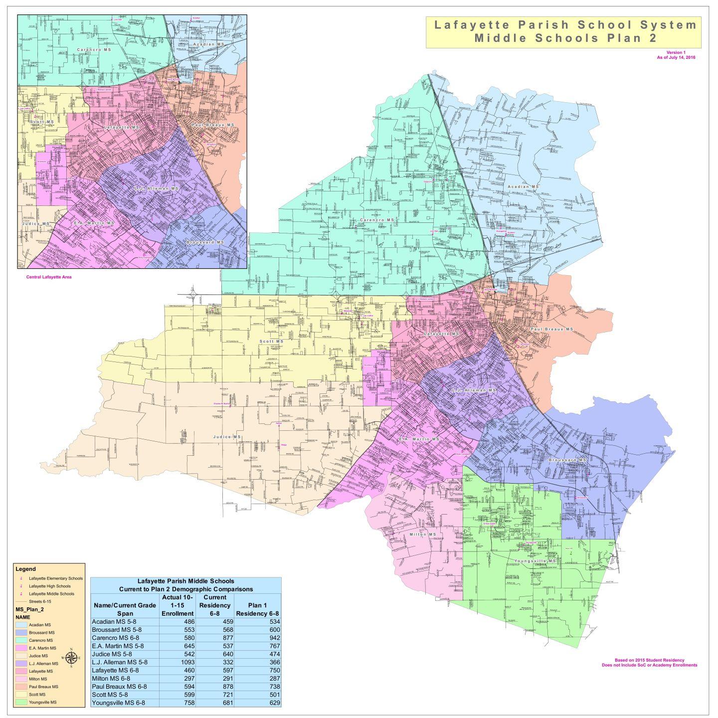 Lafayette La Zoning Map Proposed New Lafayette Parish School Zones Could Shift Thousands Of  Students To New Schools In 2017 | Education | Theadvocate.com