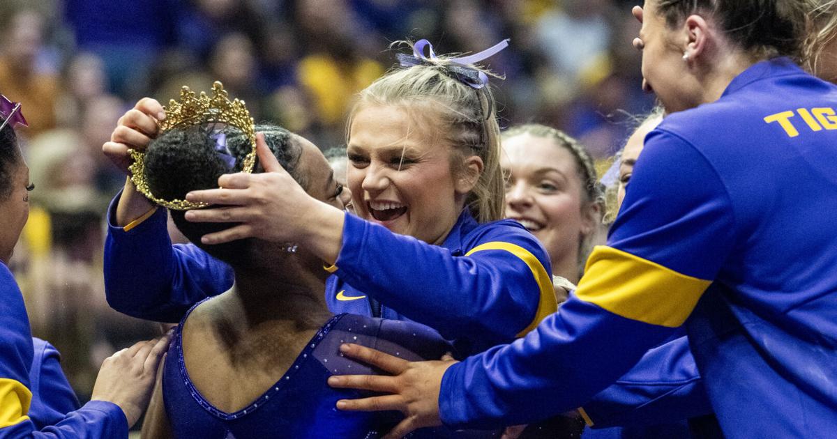 No. 3 LSU gymnastics opens 2024 season by pulling out win over No ...
