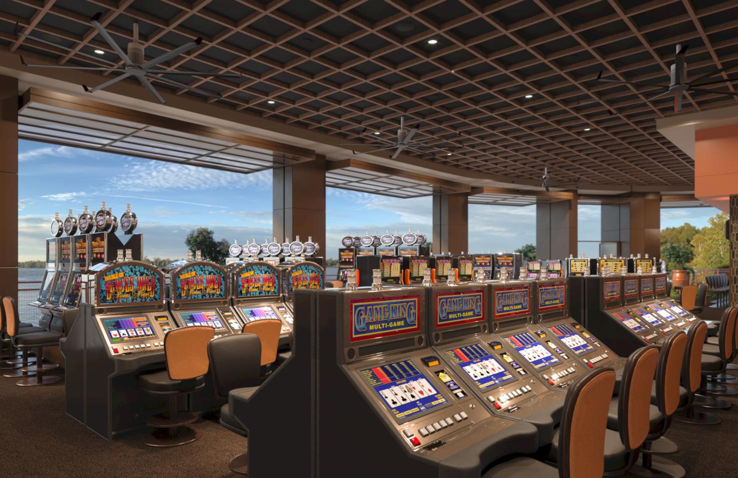 L'Auberge Baton Rouge opening smoking patio with 120 slot, video poker machines Business