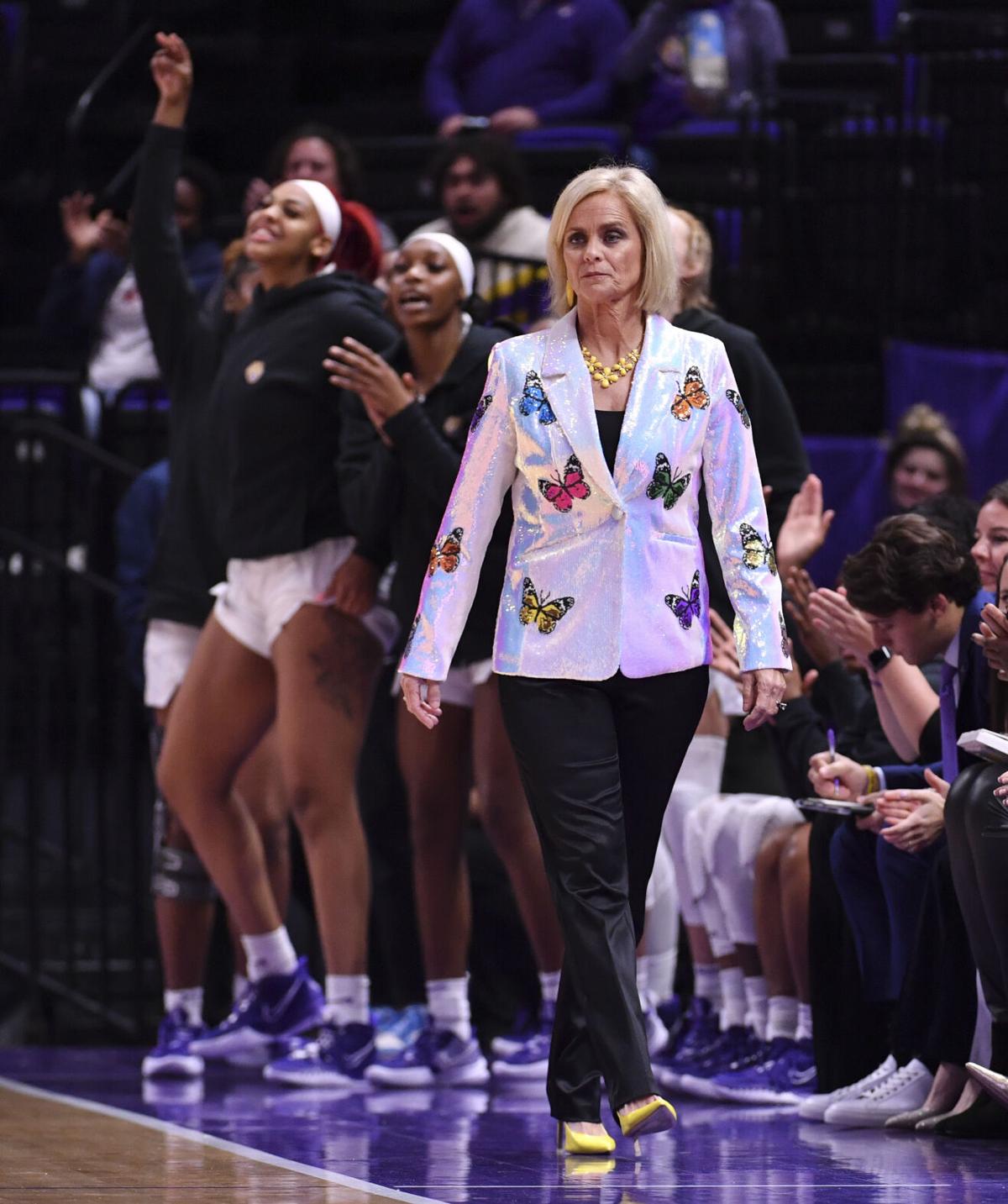 Designers behind Kim Mulkey's outfits queen of sparkles
