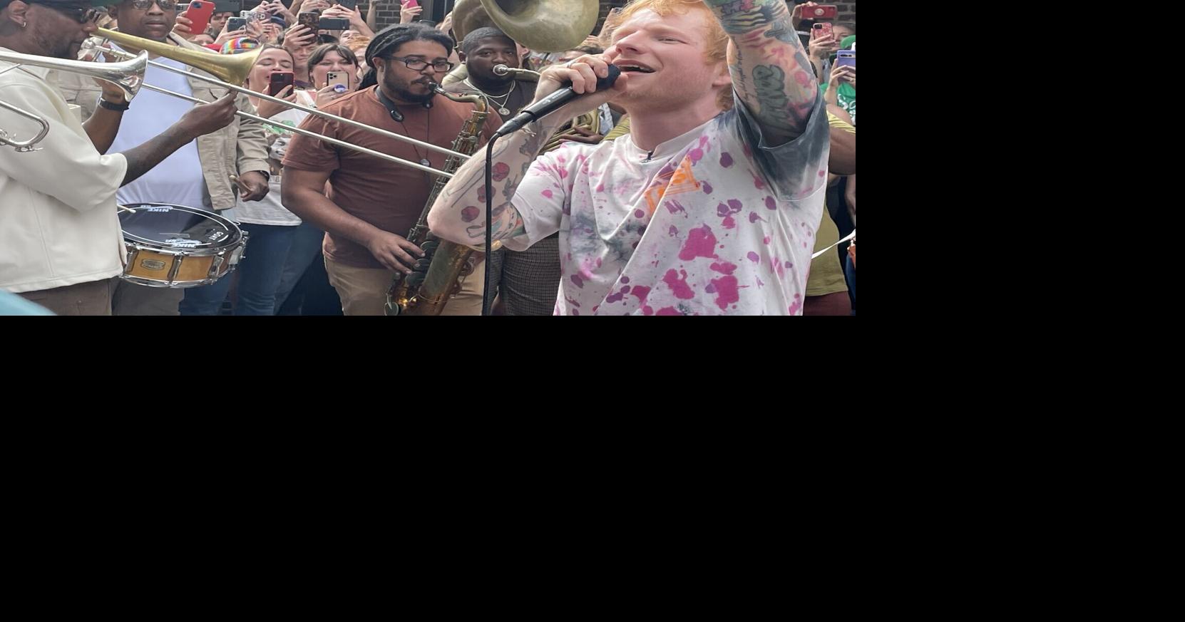 Ed Sheeran debuts new song in New Orleans with a surprise parade and the ...