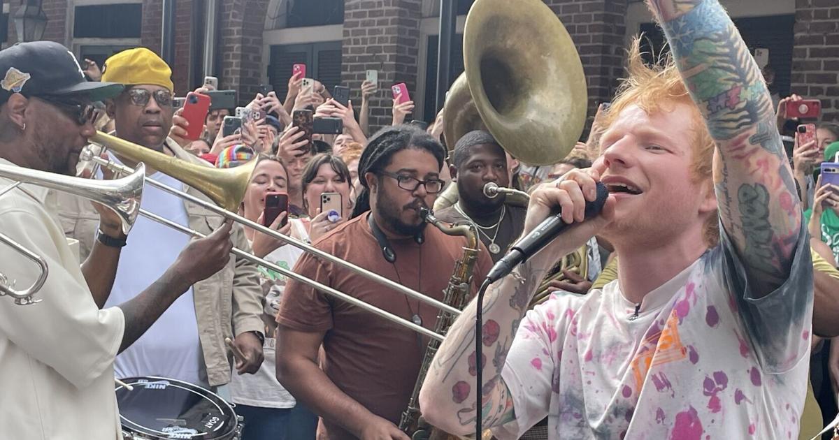 Ed Sheeran debuts new song in New Orleans with a surprise parade and the ...