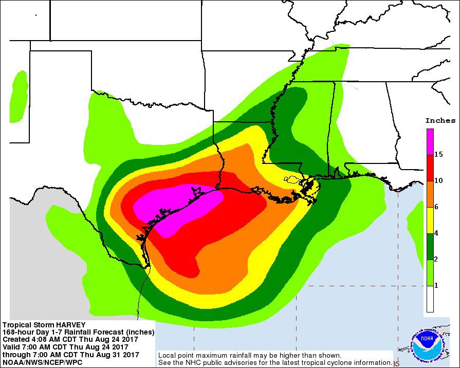 Hurricane Harvey expected to bring heavy rain to south Louisiana ...