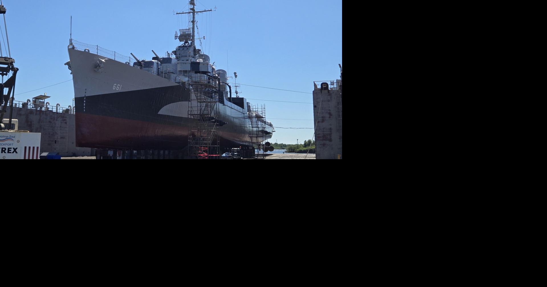See photos of the newly-restored USS Kidd as the ship awaits its return to Baton Rouge