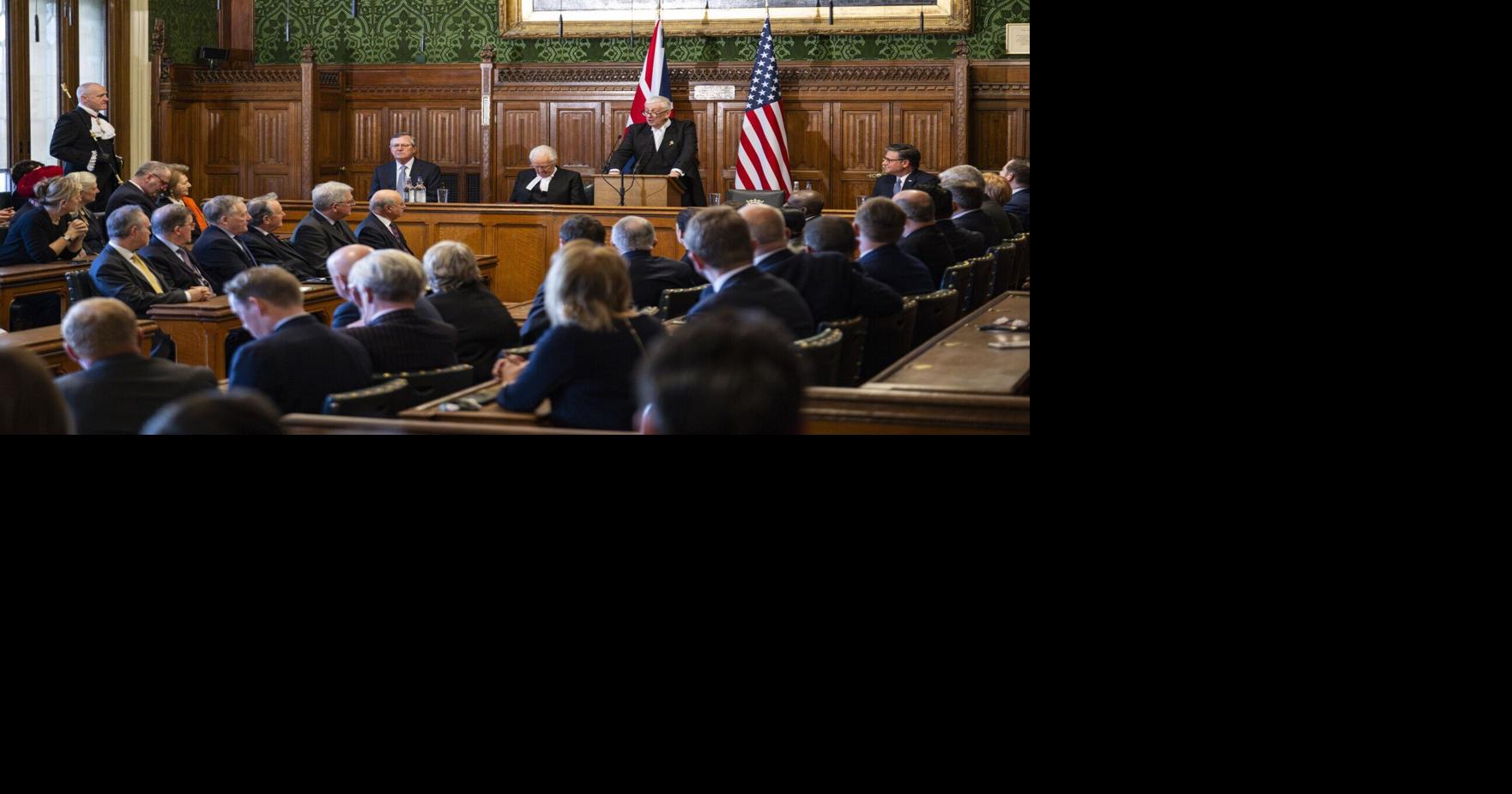 Mike Johnson starts week in London, ends it passing big budget bills