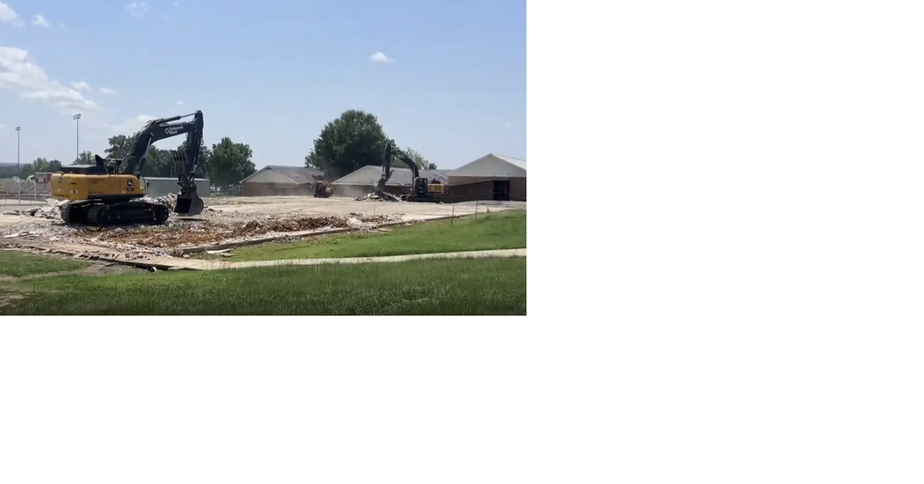 Vilonia demolishes 63-year-old building in hopes of securing state funding