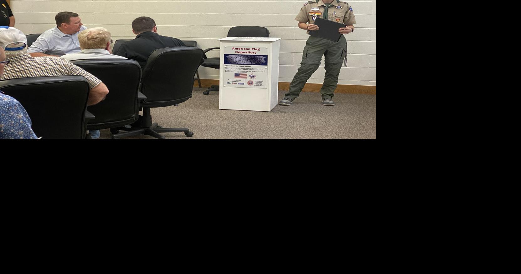 Eagle Scout places flag depository station in Greenbrier News