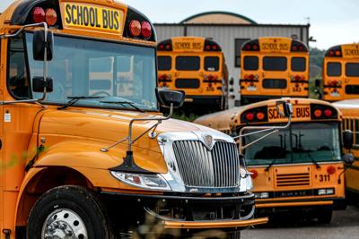 FILE - PA school buses