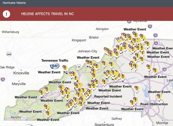 TCS - North Carolina road closures