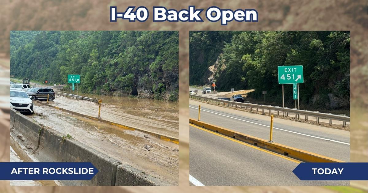 I-40 near border of Tennessee, North Carolina reopens