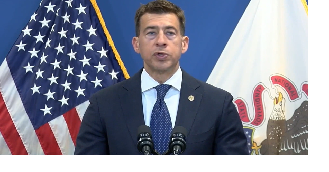 TCS Illinois Secretary of State Alexi Giannoulias during a news