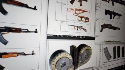 Multiple pages of an exhibit in the state's response to a legal challenge of Illinois' gun ban