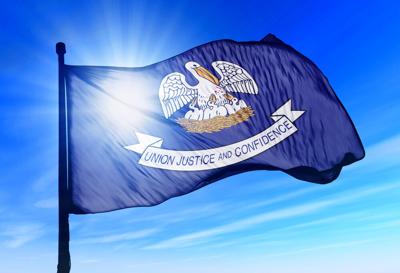 FILE - Louisiana state flag