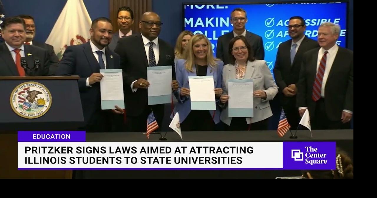 WATCH: Pritzker signs laws aimed at attracting Illinois students to ...