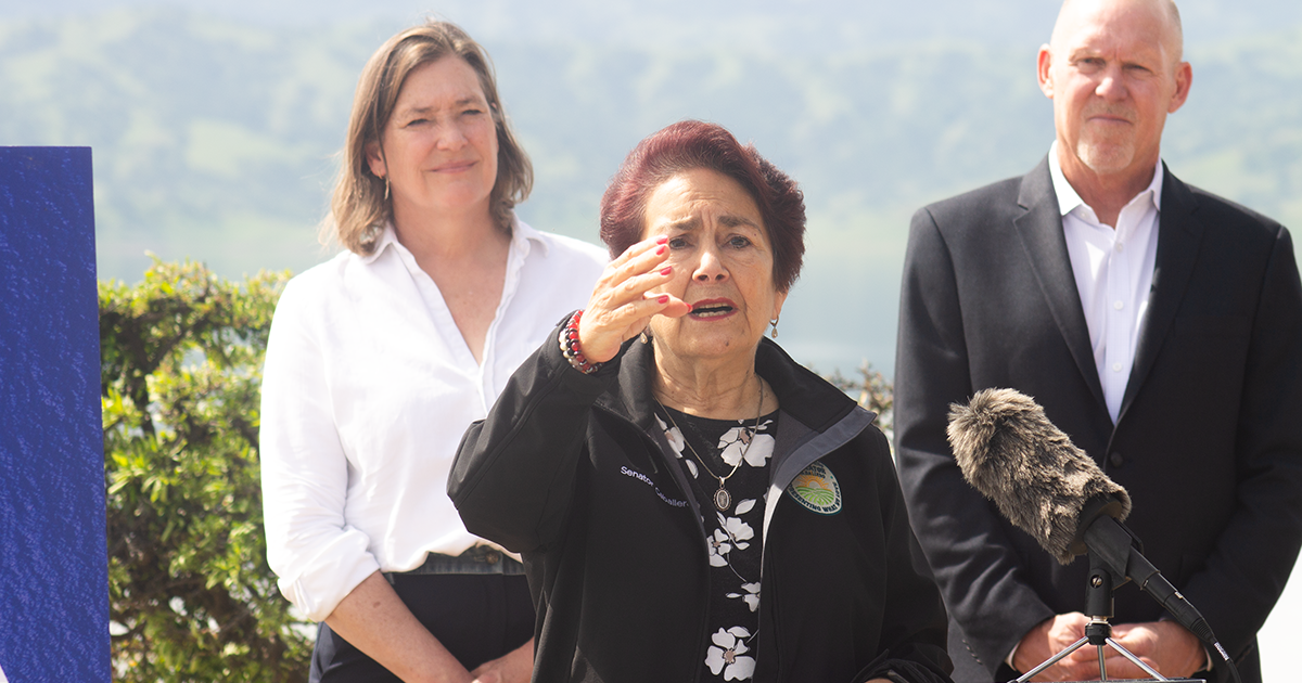 California senator's staff member physically blocks journalist in public building