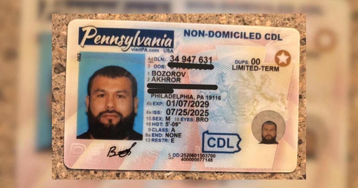 Commercial truck driver wanted for terrorism licensed in Pennsylvania