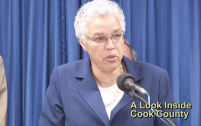 FILE - Cook County President Toni Preckwinkle