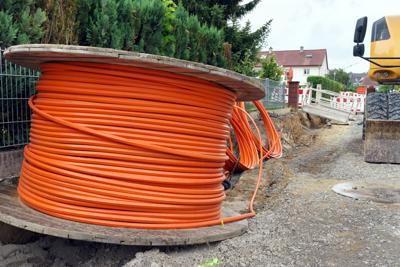 broadband cable stock photo
