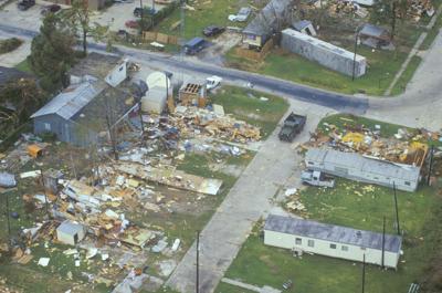 FILE - Hurricane Andrew damage