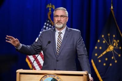 File-Indiana Gov. Eric Holcomb delivers state of the state address