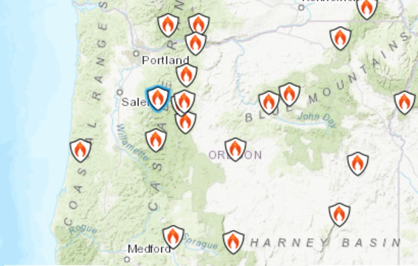 fires in pacific northwest