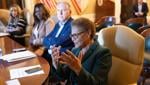 Los Angeles Mayor Karen Bass speaks during a Capitol meeting in Sacramento about rebuilding after the Palisades Fire.