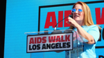 Lindsey Horvath speaks at AIDS Walk Los Angeles in West Hollywood.