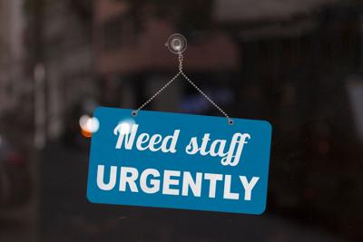 FILE - Resignation Unemployment Employment Staff Help Wanted
