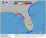 TCS - potential peak storm surge map