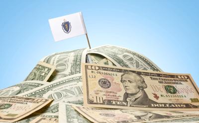 Massachusetts money flag