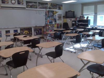 FILE - school classroom, teacher, education