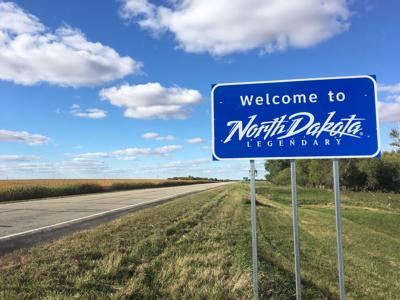 North Dakota state sign