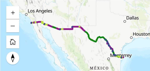 U.S. Customs and Border Protection map of border wall construction.