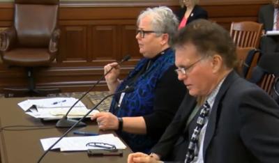 Legislative Inspector General Carol Pope and former LIG Tom Homer testify in front of lawmakers in February 2020