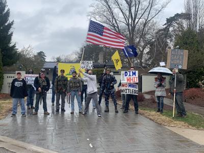 Protesters Opposed To Executive Orders Target Gov Whitmer S Lansing Home Michigan Thecentersquare Com