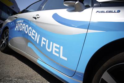 FILE - Hydrogen fuel vehicle