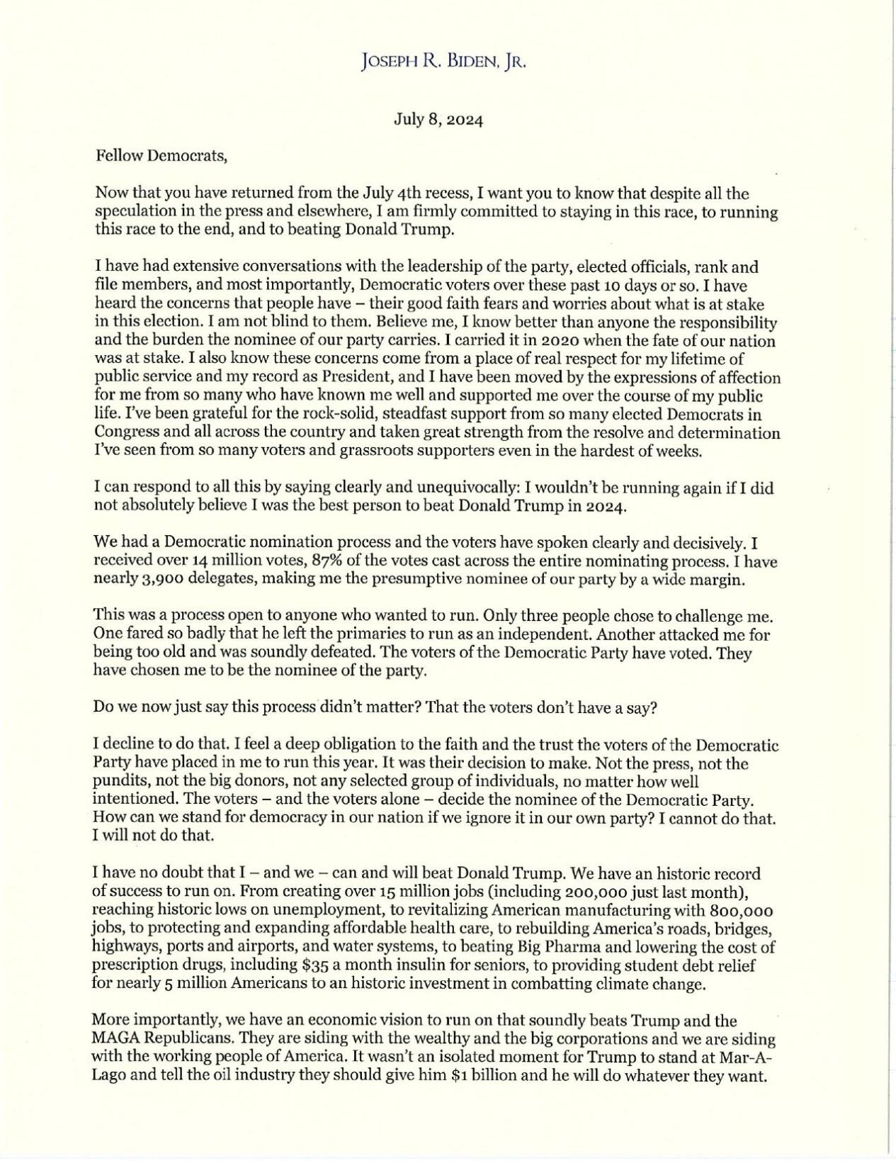 Biden letter 7-8-24