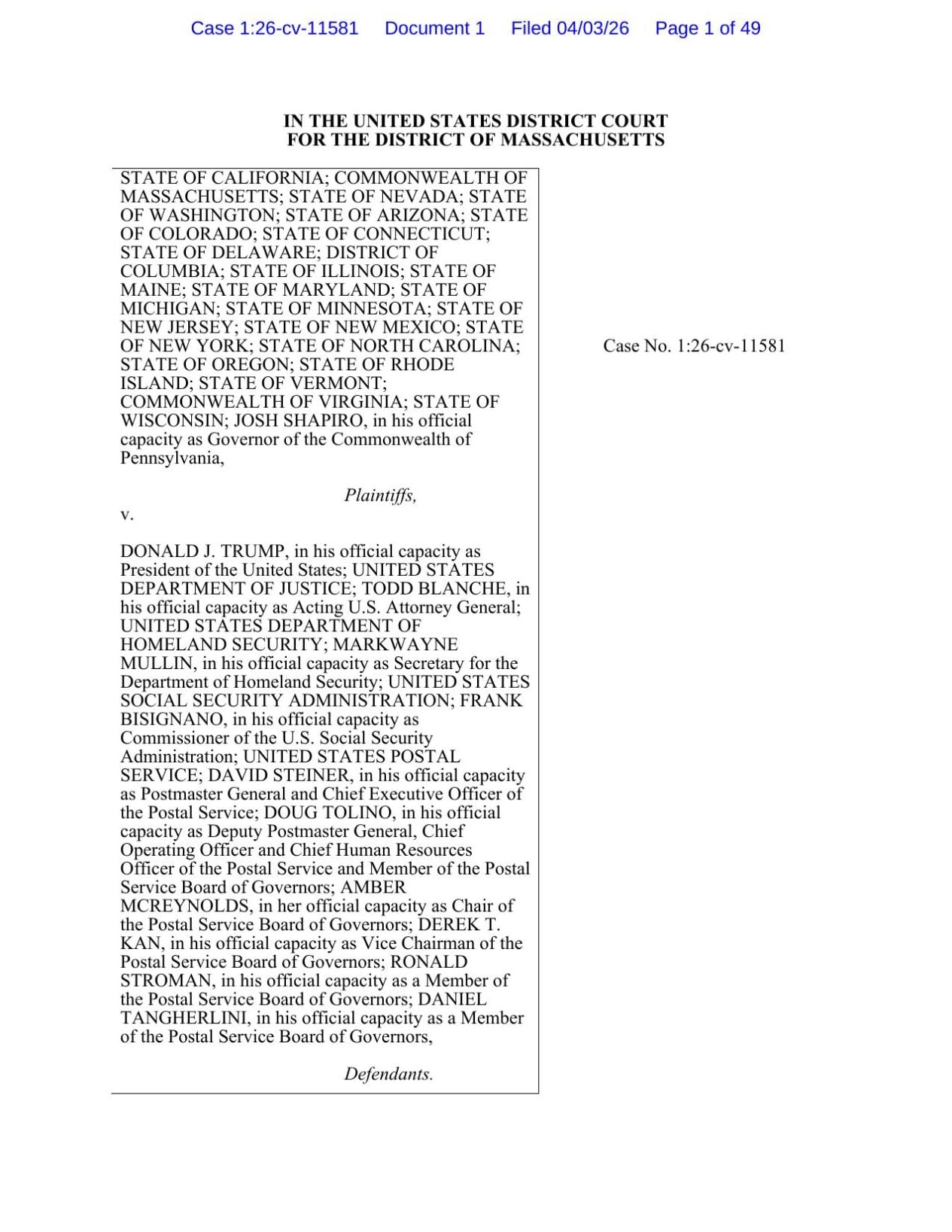 North Carolina joins lawsuit against Trump, his executive order
