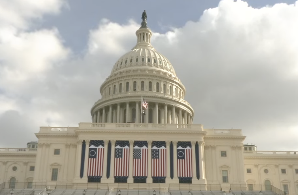 The Capitol decorated from President Donald Trump's second inauguration on Monday, Jan. 20, 2025.Joint Congressional Committee on Inaugural Ceremonies