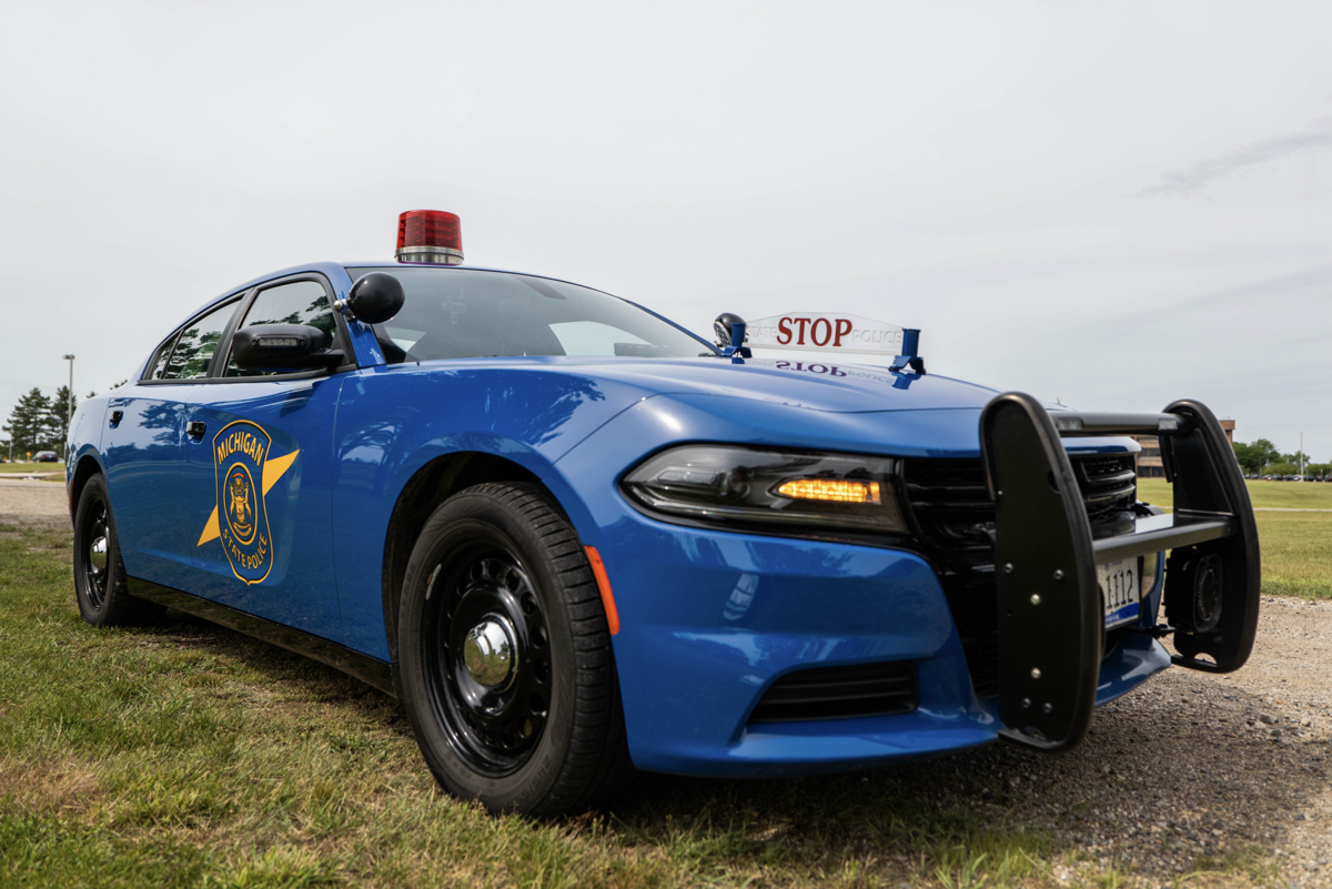 Michigan State Police Electric Vehicle Patrol Michigan State Police ticket, warn 1,563 people over new distracted