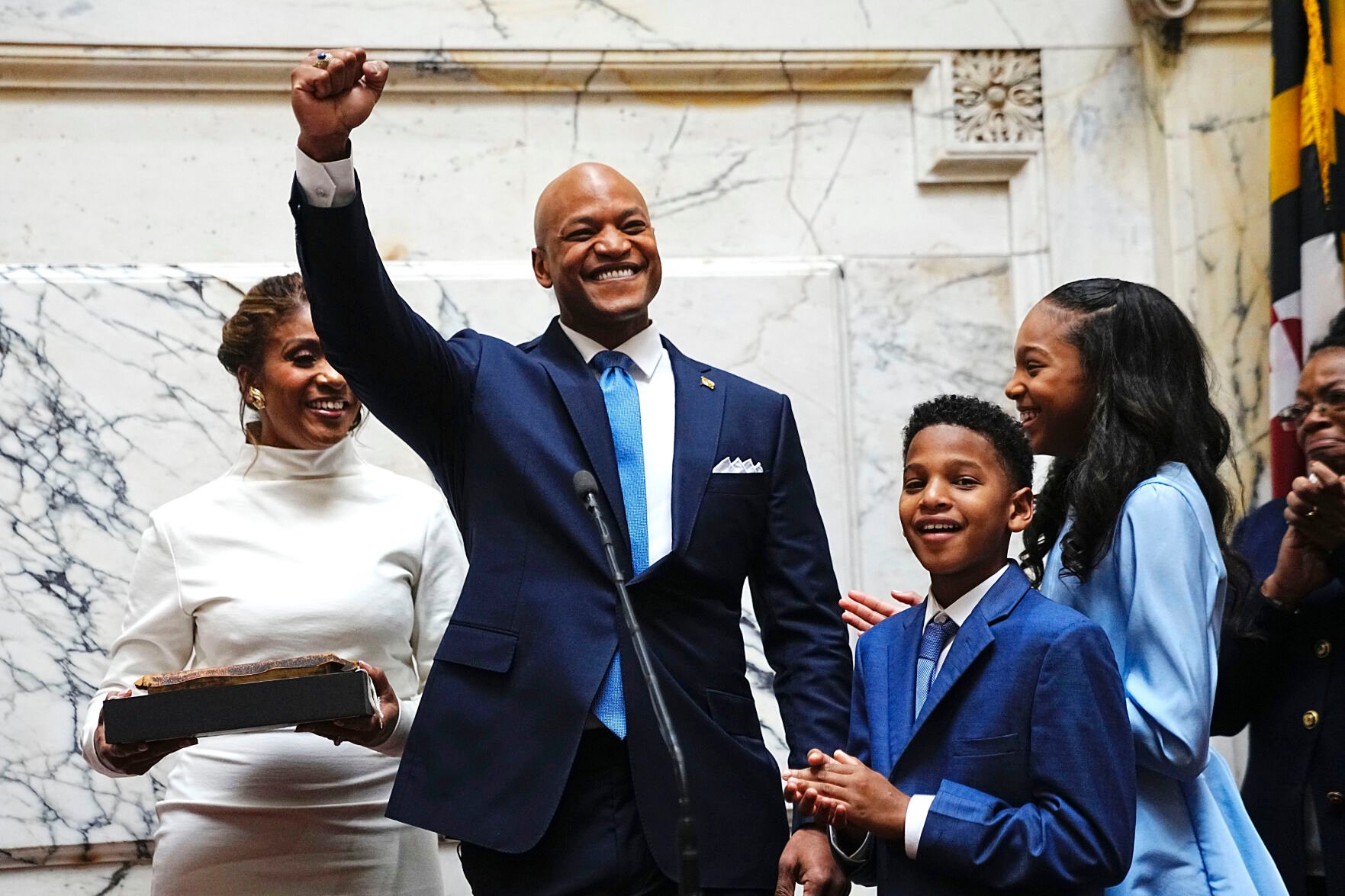 Wes Moore Sworn In, Makes History As First Black Governor Of Maryland ...