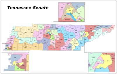 Tennessee Senate redistricting map 2022