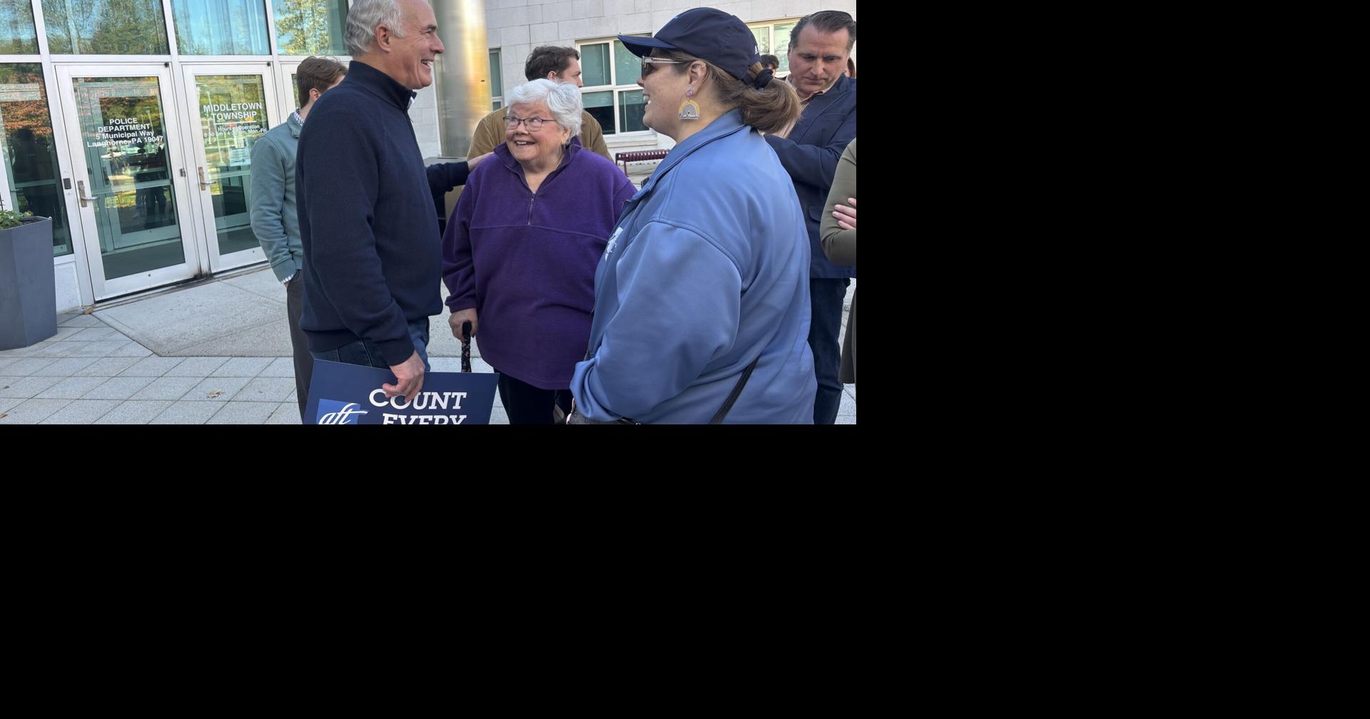 Casey campaigns in Bucks County for down ballot candidates