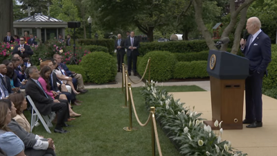 President Joe Biden speaks from White House