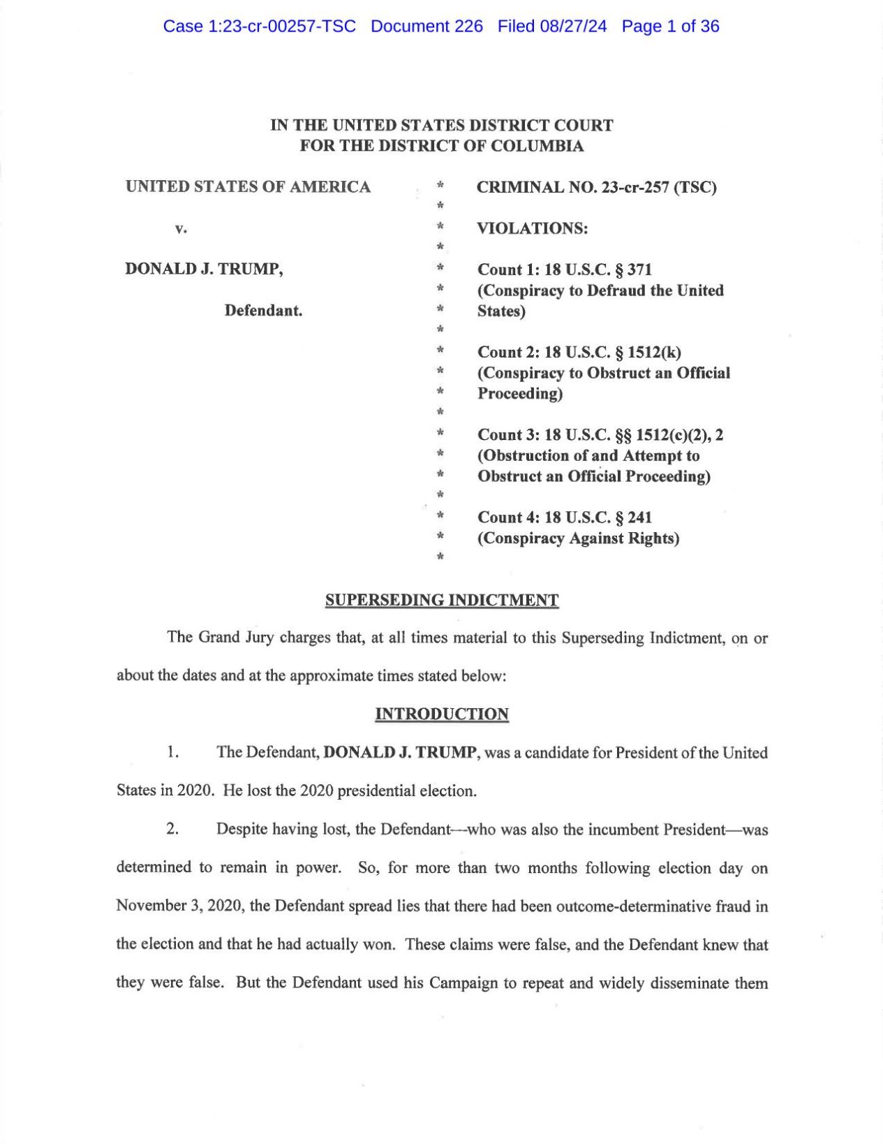 Superseding indictment 8-27-24