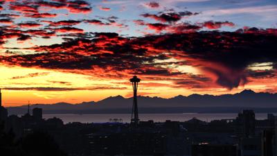 FNF Seattle sunset