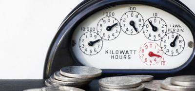 Power bill, kilowatt hours, power meter
