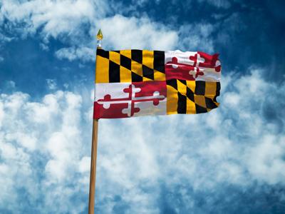 Maryland,Flag,Usa,Flag,Silk,Waving,Flag,Made,Transparent,Fabric